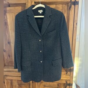L.L. Bean Women's Vintage Houndstooth Blazer 80% Wool 20% Cashmere 16R